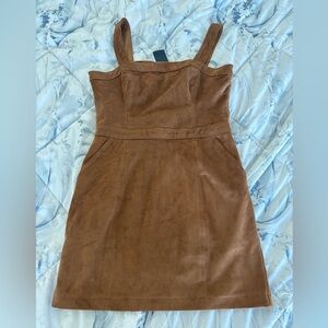 NWT Abercrombie & Fitch Suede Brown Dress, size Small P
